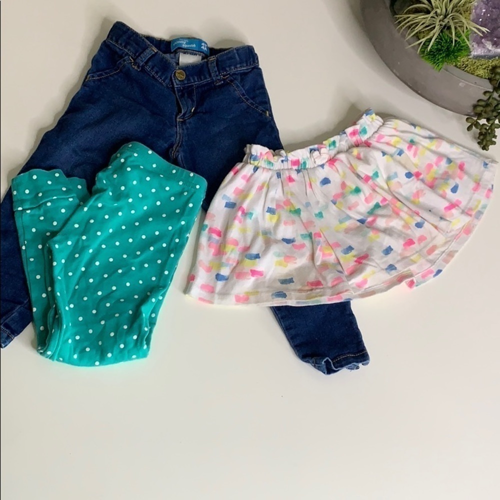 Toddler Baby Girl 3T Bottom bundle skirt pants